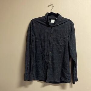 ROWM Men’s Dark Gray Flannel Button Down Shirt Small